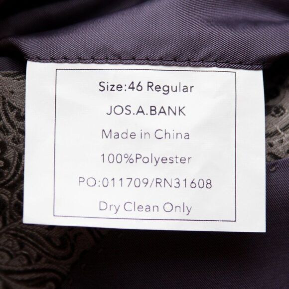 46R JOS A BANK Tailored Fit Satin Edged Lapel Paisley Dinner Jacket C080675 - Picture 6 of 6